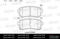 MILES E510009 Колодки торм. KIA CEED/RIO/SPORTAGE/HYUNDAI ACCENT/i20/i30/ix35 зад. Ceramic;Колодки тормозные задние