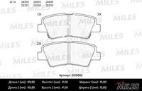 MILES E510062 Колодки тормозные (Смесь CERAMIC) HYUNDAI SOLARIS 10-/SONATA V (NF) 05-/KIA SOUL 09- задние