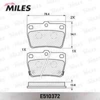 MILES E510372 Колодки тормозные TOYOTA RAV 4 II 1.8-2.0 00-05/GHERY TIGGO задние Ceramic