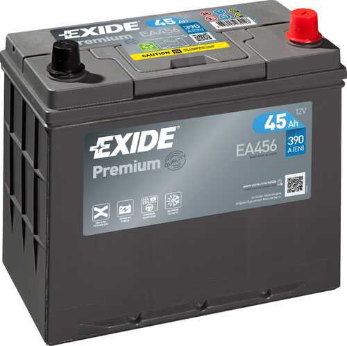 EXIDE EA456 Аккумулят. батарея! 14.7/13.1 (+адаптер)евро 45Ah 390A 237/136/227 CARBON BOOST