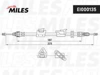 MILES EI000135 Трос стояночного тормоза FORD GALAXY 07-/MONDEO 06-/S-MAX 07- левый