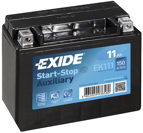 EXIDE EK111 Аккумуляторная батарея! рус 11Ah 150A 150/90/130 AGM