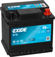 EXIDE EL550 Аккумулятор! 55Ah 480A +справа Start&Stop EFB 207x175x190 B13