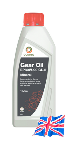 COMMA EP80901L EP80W-90 GL-5 (1L) масло трансмиссионное! мин. API GL-5, Ford M2C197-A, MB 235.0