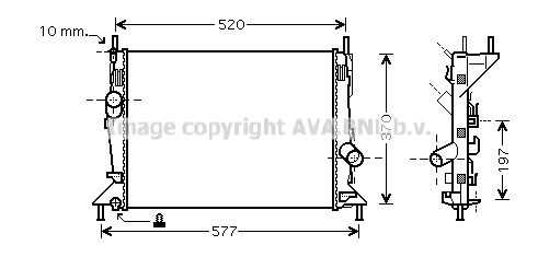 AVA FD2368 Радиатор, охлаждение двигателя