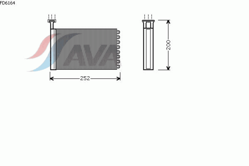 AVA FD6164 Теплообменник, отопление салона