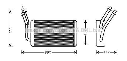 AVA FD6316 Радиатор печки! Ford Transit 2.0D-2.4D 00>