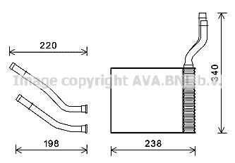 AVA FD6464 Радиатор печки! Ford Galaxy/Mondeo/S-Max аll 06>