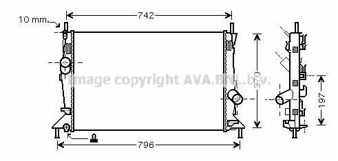 AVA FDA2369 Радиатор, охлаждение двигателя