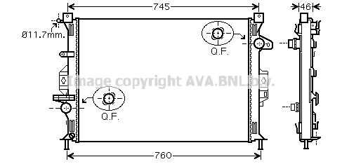 AVA FDA2421 Радиатор, охлаждение двигателя