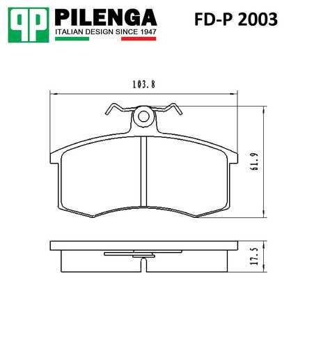 PILENGA FDP2003 Колодки дисковые п.! Lada 2108-2112 1.1-1.5 86>,Datsun On-Do 1.4 14>