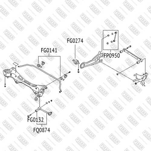 FIXAR FG0132 Сайлентблок подвески! Ford Focus 04>;Сайлентблок задней тяги