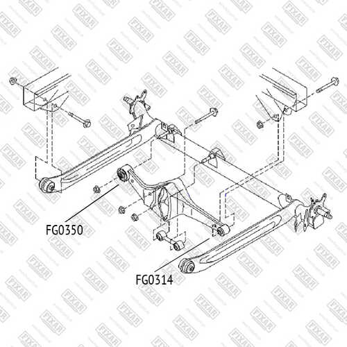 FIXAR FG0350 Сайлентблок зад. попереч. тяги! Nissan Almera N15 95-00/ Primera P11/WP11 95>;Сайлентблок рычага