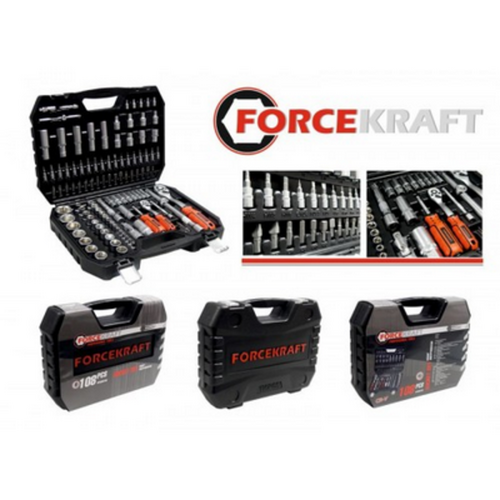 FORCEKRAFT FK410825 Набор инструмента! 1/4'&1/2'108пр. (6гр.) (4-32мм)