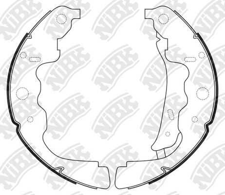 NIBK FN43551 - колодки барабанные! Renault Logan/Sandero/Duster 1.4/1.6 06>