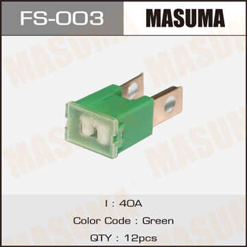 MASUMA FS003 Предохранитель силовой! тип 'папа' 40A зеленый