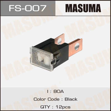 MASUMA FS007 Предохранитель силовой! тип 'папа' 80A черный;Предохранитель касетный 80А папа силовой (картриджного типа серии FJ14)