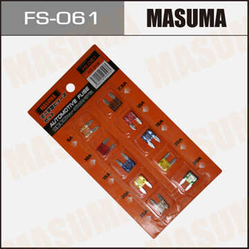 MASUMA FS-061 Комплект предохранителей! плоские мини 10шт. 7.5-30А