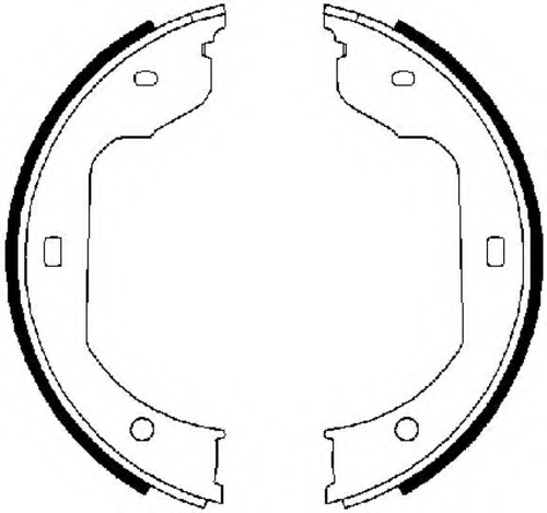 FERODO FSB668 [34411165546] колодки барабанные ручника BMW E60/E61/E65/E66/E83/E53, VW Toureg/T5 00>