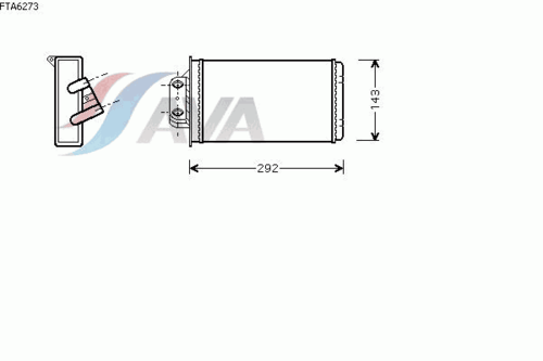 AVA FTA6273 Теплообменник, отопление салона