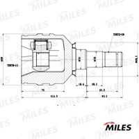 MILES GA10069 ШРУС TOYOTA AVENSIS T250/AURIS E150/COROLLA X E150 1.6-2.0TD 03- внутр.