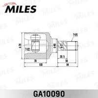 MILES GA10090 ШРУС NISSAN PRIMERA P11 96-01 внут.