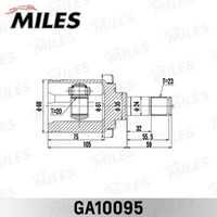 MILES GA10095 ШРУС HONDA CR-V RE3/RE4 2007-2012 внут. зад.