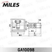 MILES GA10098 ШРУС SUBARU IMPREZA G12 07- внутр. (10702070/190919/0192455/1)