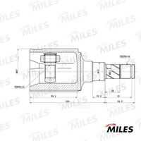 MILES GA10118 ШРУС CHEVROLET CRUZE J300 09- 1.6 внутр.