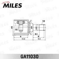 MILES GA11030 ШРУС LAND ROVER DISCOVERY III 2010-2016 внутр. лев.