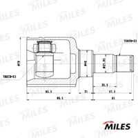 MILES GA11070 ШРУС FORD FOCUS II 04-11 внутр. лев.