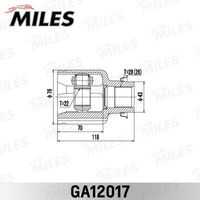 MILES GA12017 ШРУС внутр. правый MAZDA 3 BK 03-08, BL 09-13 /MAZDA AXELA BL 09-13