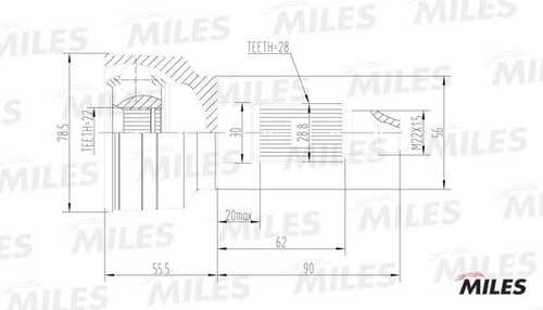 MILES GA20192 ШРУС