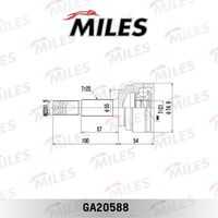 MILES GA20588 ШРУС NISSAN ALMERA N16 00-06 нар. -ABS