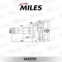 MILES GA20722 ШРУС FIAT DUCATO RUSSIA 08- нар. (10702070/020420/0066021/1)