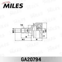 MILES GA20794 ШРУС CHEVROLET CRUZE 1.6-1.8 09- нар.