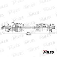 MILES GC02047 Привод в сборе DAEWOO MATIZ 0.8 08- прав. (ABS) (SKF VKJC6345)