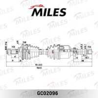 MILES GC02096 Привод в сборе PEUGEOT 406 1.6-1.9D 95-04 прав. +ABS (10702070/190919/0192455/1)