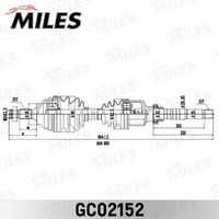 MILES GC02152 Приводной вал в сборе CITROEN XSARA (N1) (1.6L) CITROEN XSARA Break (N2) (1.6L) прав.