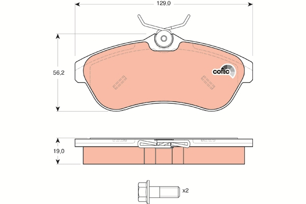 TRWLUCAS GDB1496 880 00=FDB1543=573084B [425372] колодки дисковые п. Citroen C3 1.6i 16V/1.4HDi 02>