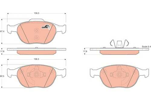 TRWLUCAS GDB1532 984 00 колодки дисковые п. Ford Focus 2.0i 16V/Transit/Tourneo Connect all 02>