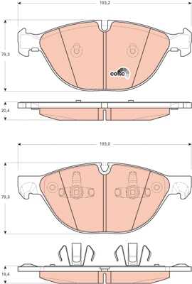 TRWLUCAS GDB1728 [34116778048] колодки дисковые п. BMW X5/X6 E70/E71 4.8i/5.0i/3.0d 07>;Комплект тормозных колодок, дисковый тормоз