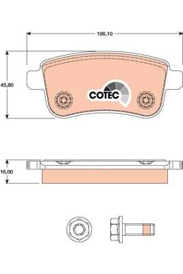 TRWLUCAS GDB1791 1387 00=FDB4182 [440603734R] колодки дисковые з. Renault Megane Sedan/Coupe 08>