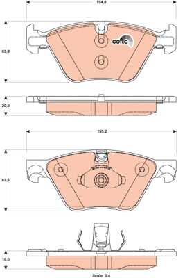 TRWLUCAS GDB1882 1052 30 [34116775310] колодки дисковые п. BMW F10/F11 3.0i/2.0D 10>