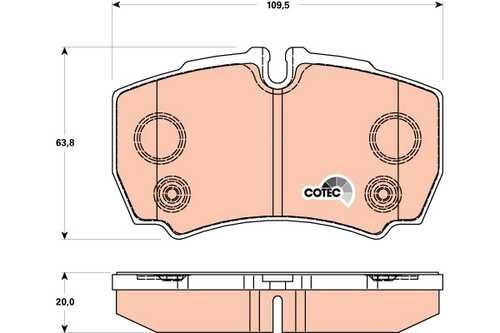 TRWLUCAS GDB1901 Колодки дисковые з.+4 болта Ford Transit 2.2TDCi/2.4TDCi 06>