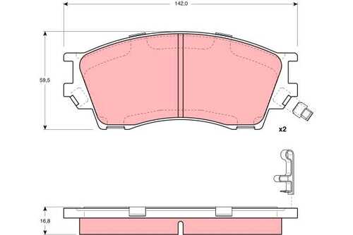 TRWLUCAS GDB 3230 491 00=FDB1025=D3098-01=Y03-423 колодки дисковые п. Mazda Xedos6 2.0 24V 92>