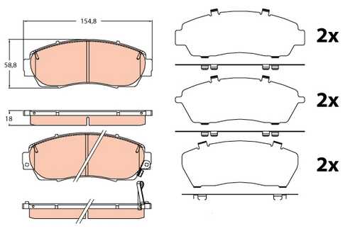 TRWLUCAS GDB3581 Колодки дисковые п.! Honda Civic 05-11