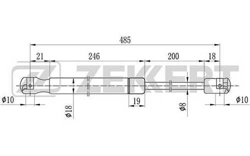 ZEKKERT GF1101 Амортизатор багажника FORD FOCUS II 04-