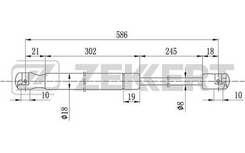 ZEKKERT GF2091 Амортизатор багажника Skoda Octavia (1Z3) 04-