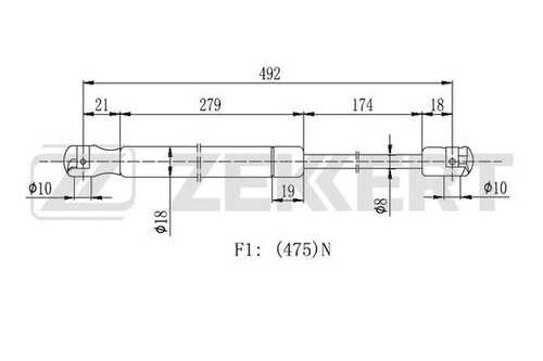 ZEKKERT GF-2426 Амортизатор багажника ZEKKERT Citroen C4 II 11